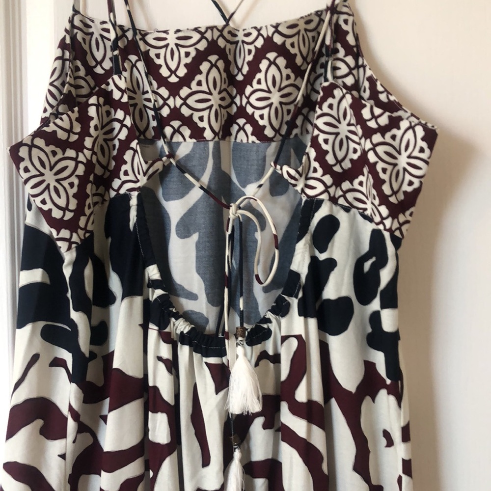 Anthropologie Strappy Tiered Maxi Dress Navy/Marin size XL - Picture 4 of 8